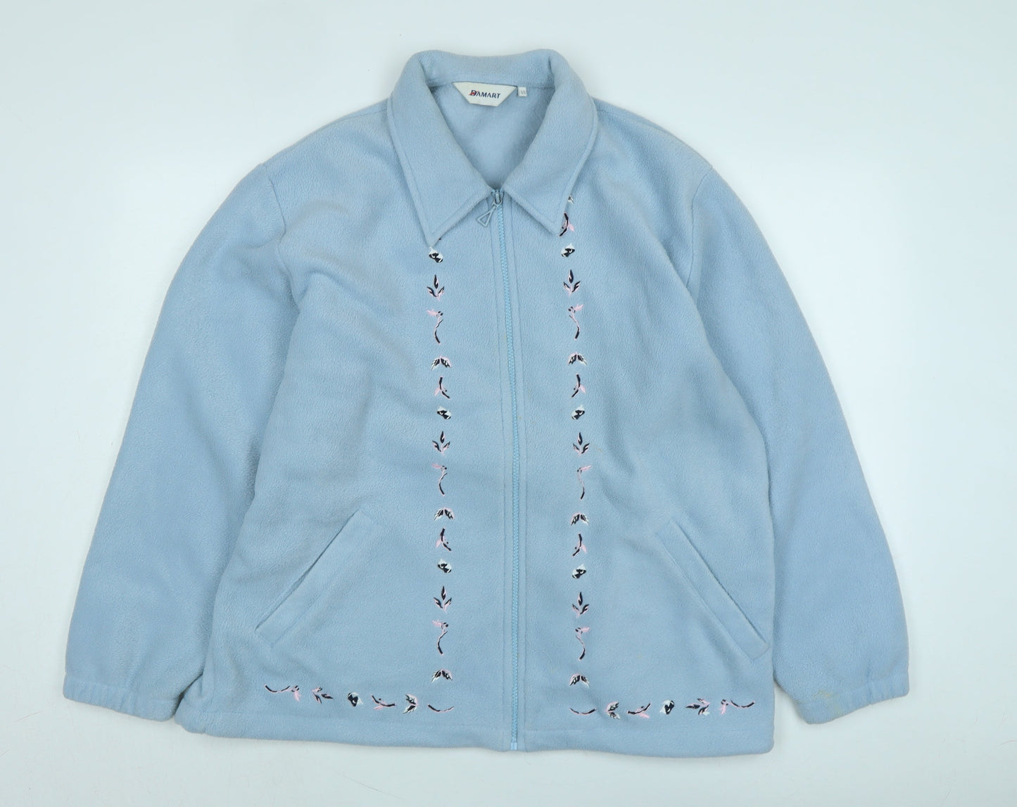 Damart Womens Blue Jacket Size 18 Zip