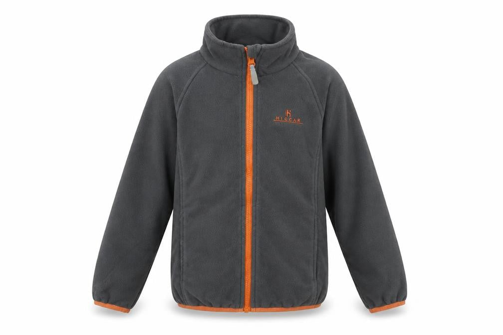 Hi Gear Boys Grey Jacket Size 7-8 Years Zip - Logo