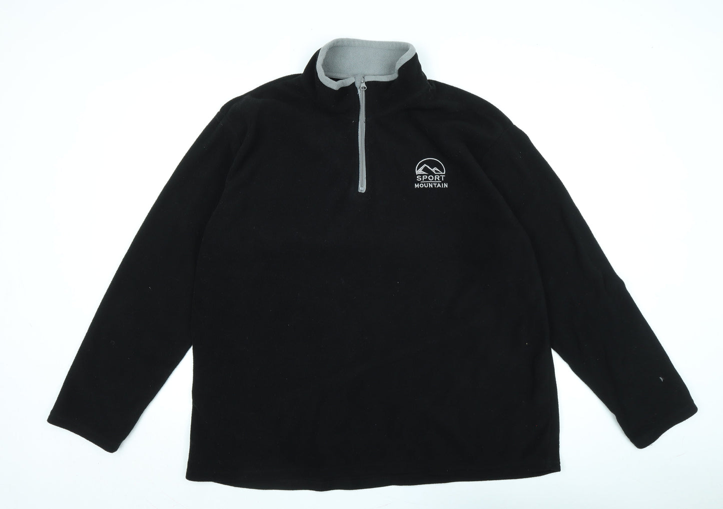 Sport mountain Mens Black Polyester Pullover Sweatshirt Size 2XL - Logo