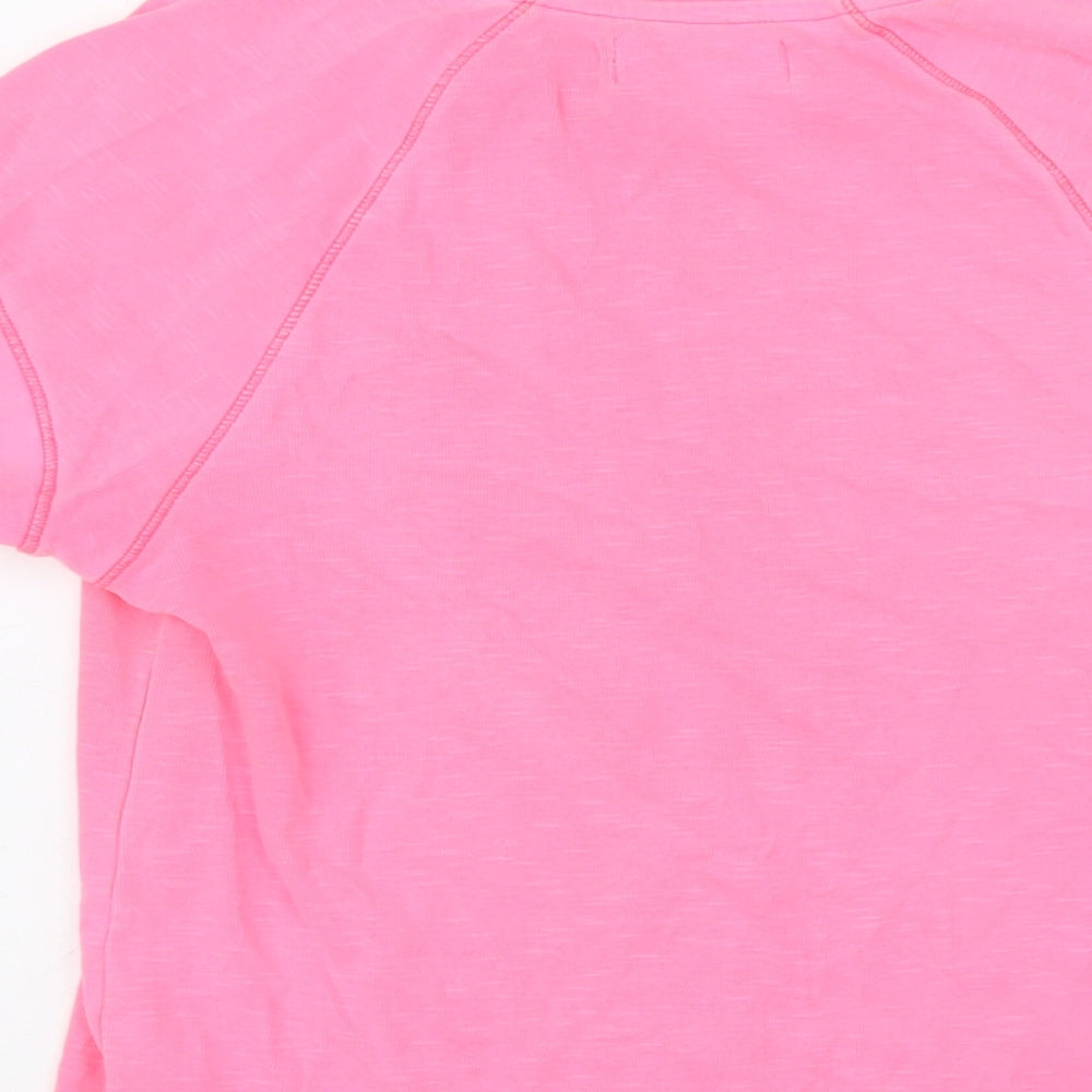 NEXT Womens Pink Cotton Basic T-Shirt Size 10 Round Neck