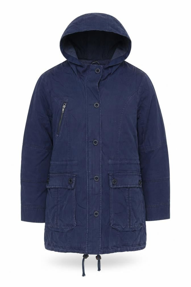 Indigo Womens Blue Jacket Coat Size 14 Zip