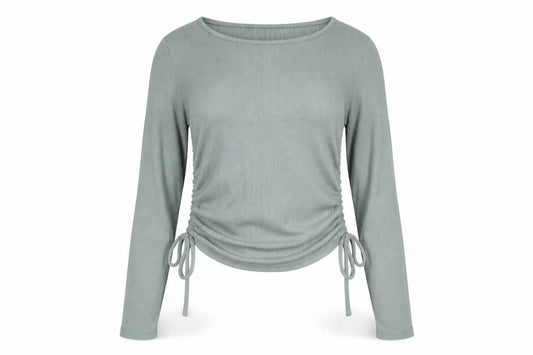 Princess Polly Womens Green Polyester Basic T-Shirt Size 10 Boat Neck
