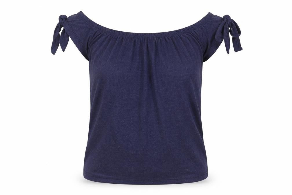 NEXT Womens Blue Viscose Basic T-Shirt Size 8 Round Neck