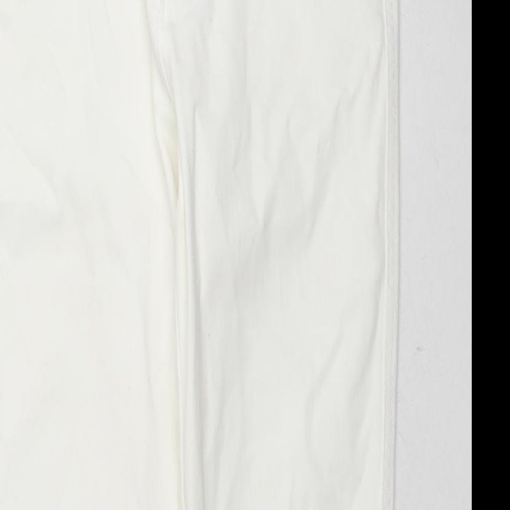 Miss Captain Womens White Cotton Skinny Jeans Size 36 in L24 in Regular Zip