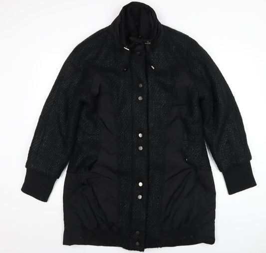 Kello Womens Black Jacket Coat Size 16 Zip