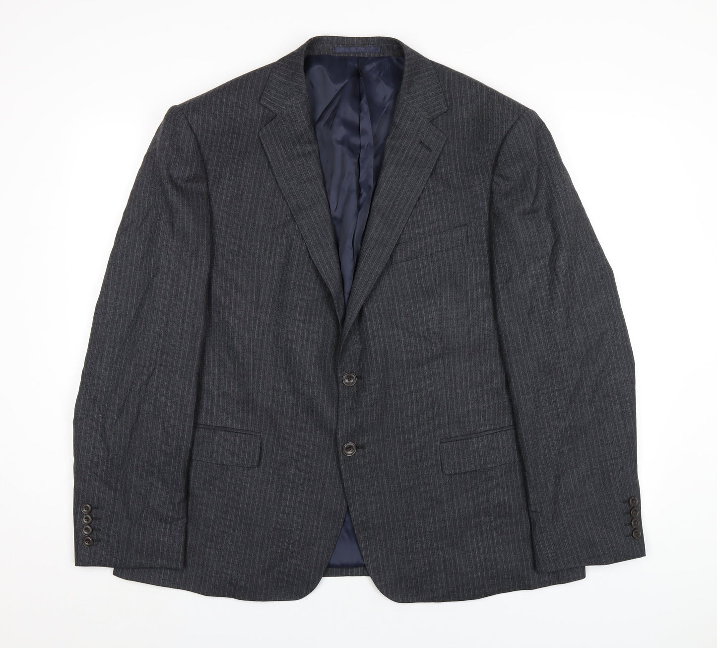 Marks and Spencer Mens Grey Wool Jacket Blazer Size 46 Regular