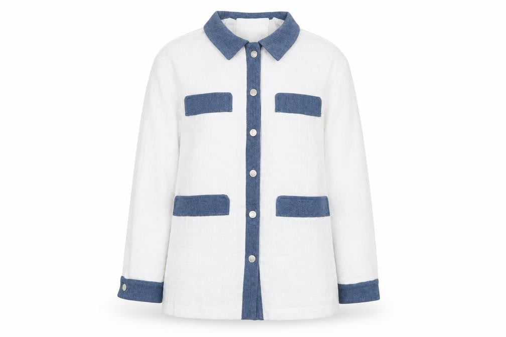 Zac & Zoe Womens White Jacket Size S Button