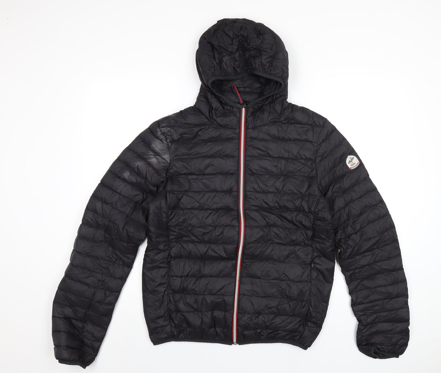 Back to Alaska Mens Black Puffer Jacket Coat Size L Zip