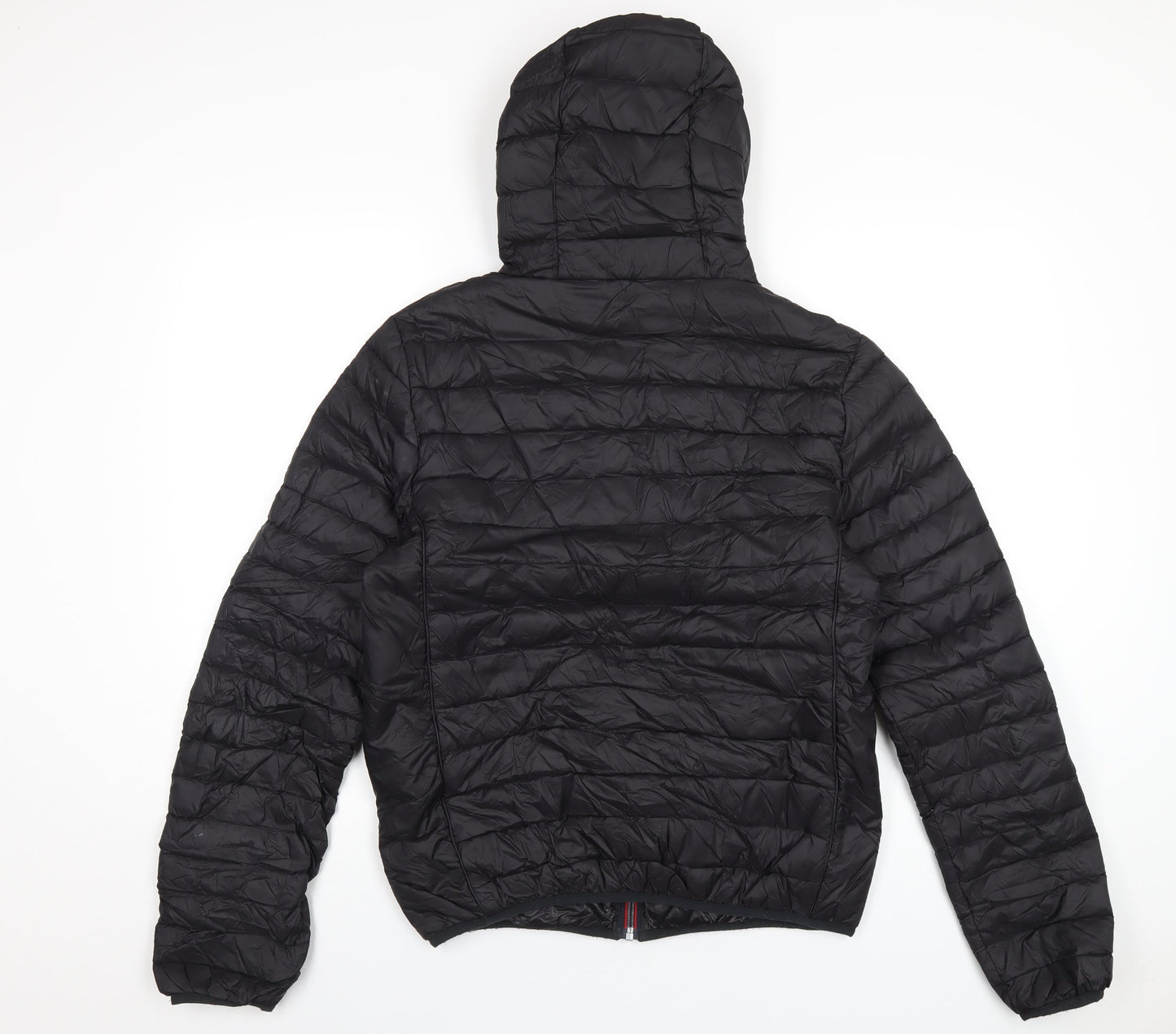 Back to Alaska Mens Black Puffer Jacket Coat Size L Zip