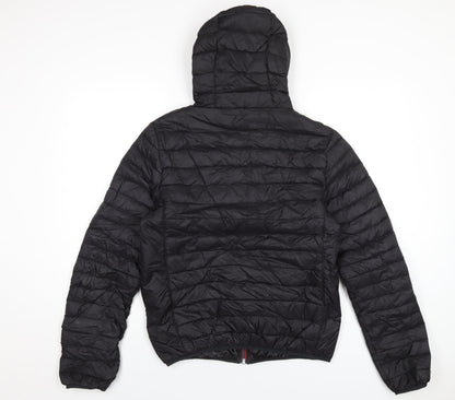 Back to Alaska Mens Black Puffer Jacket Coat Size L Zip