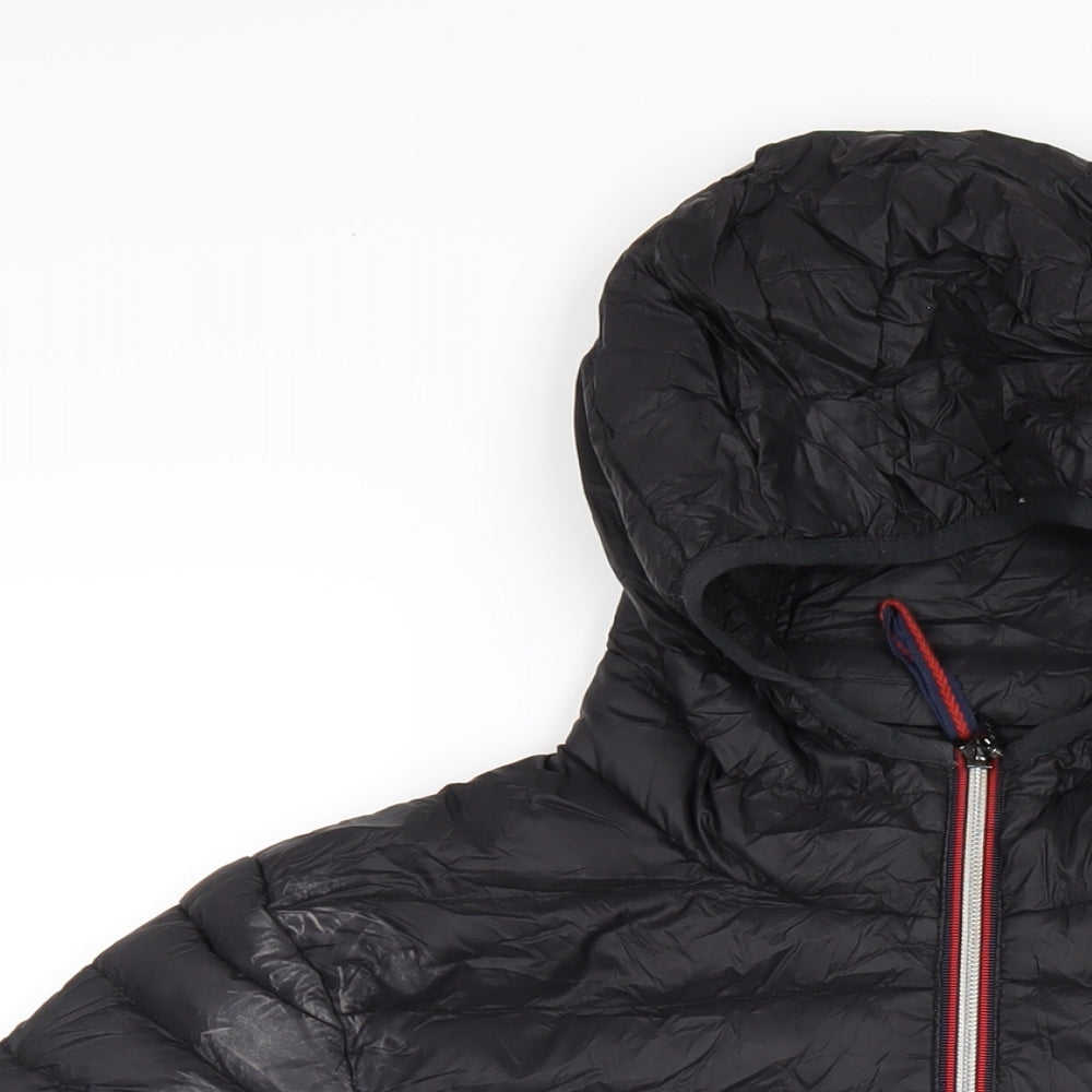 Back to Alaska Mens Black Puffer Jacket Coat Size L Zip