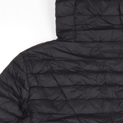 Back to Alaska Mens Black Puffer Jacket Coat Size L Zip