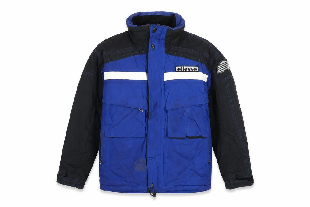 ellesse Mens Blue Rain Coat Coat Size M Zip