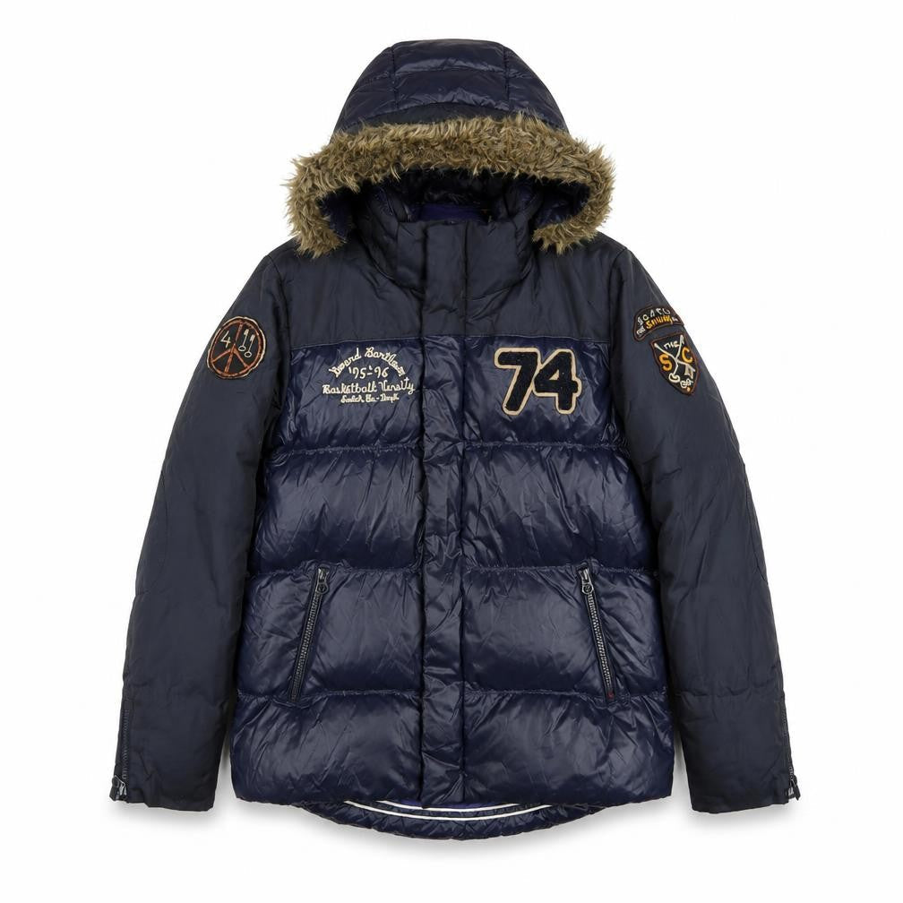 Scotch Shrunk Womens Blue Puffer Jacket Coat Size 14 Zip