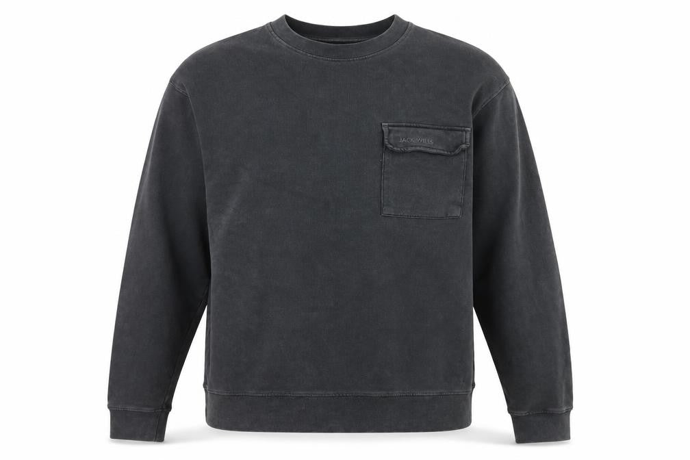 Jack Wills Mens Grey Cotton Pullover Sweatshirt Size L