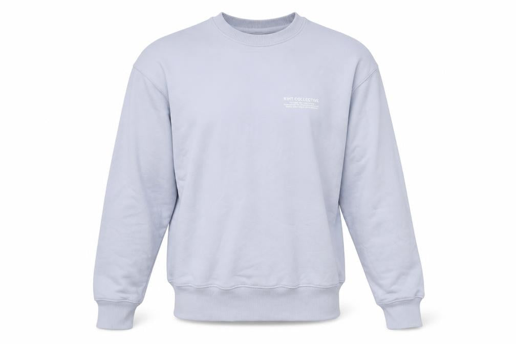 KIHT Mens Blue Cotton Pullover Sweatshirt Size M