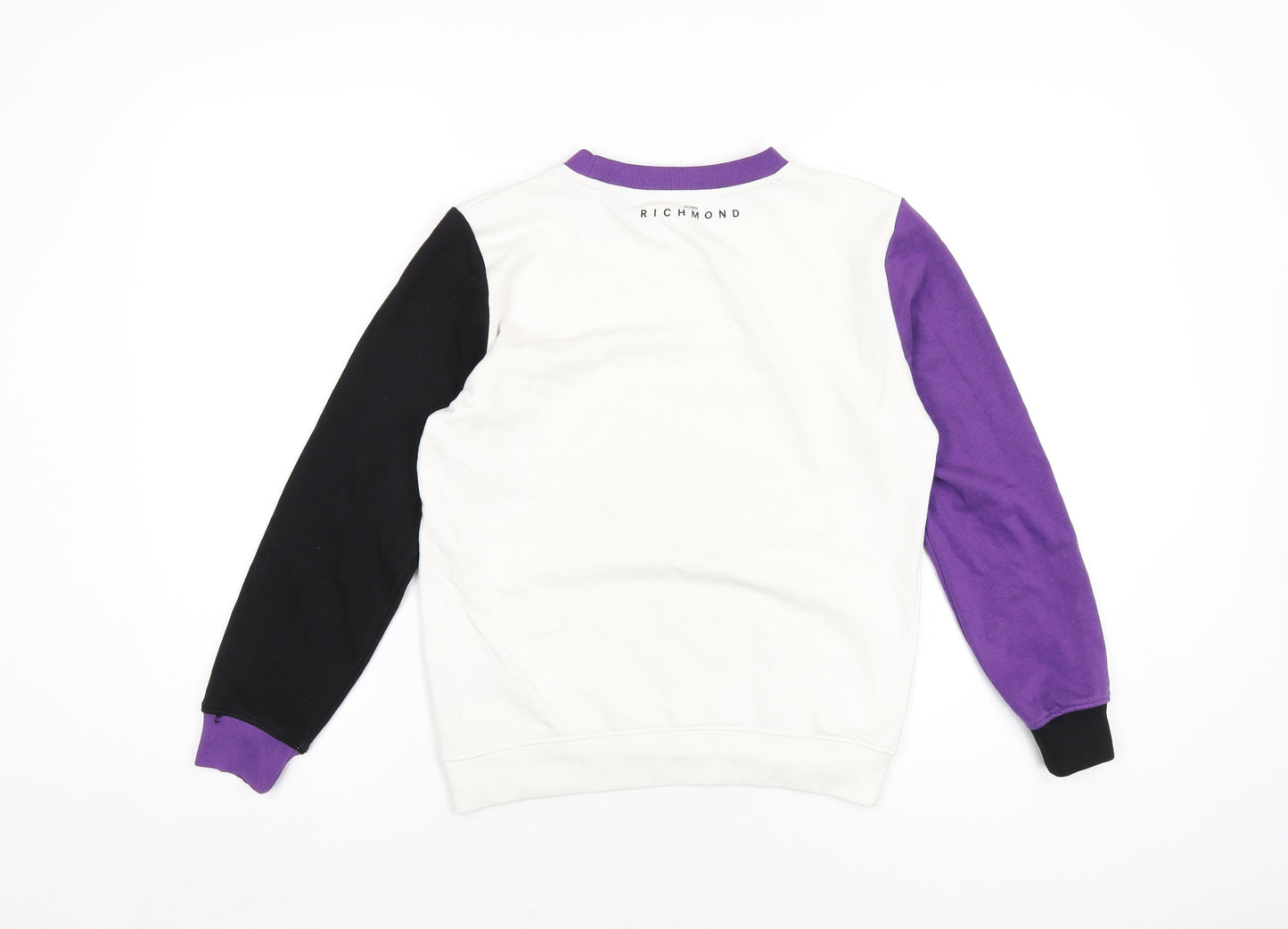John Richmond Boys Multicoloured Cotton Pullover Sweatshirt Size 12 Years Pullover
