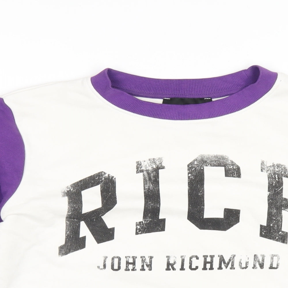 John Richmond Boys Multicoloured Cotton Pullover Sweatshirt Size 12 Years Pullover