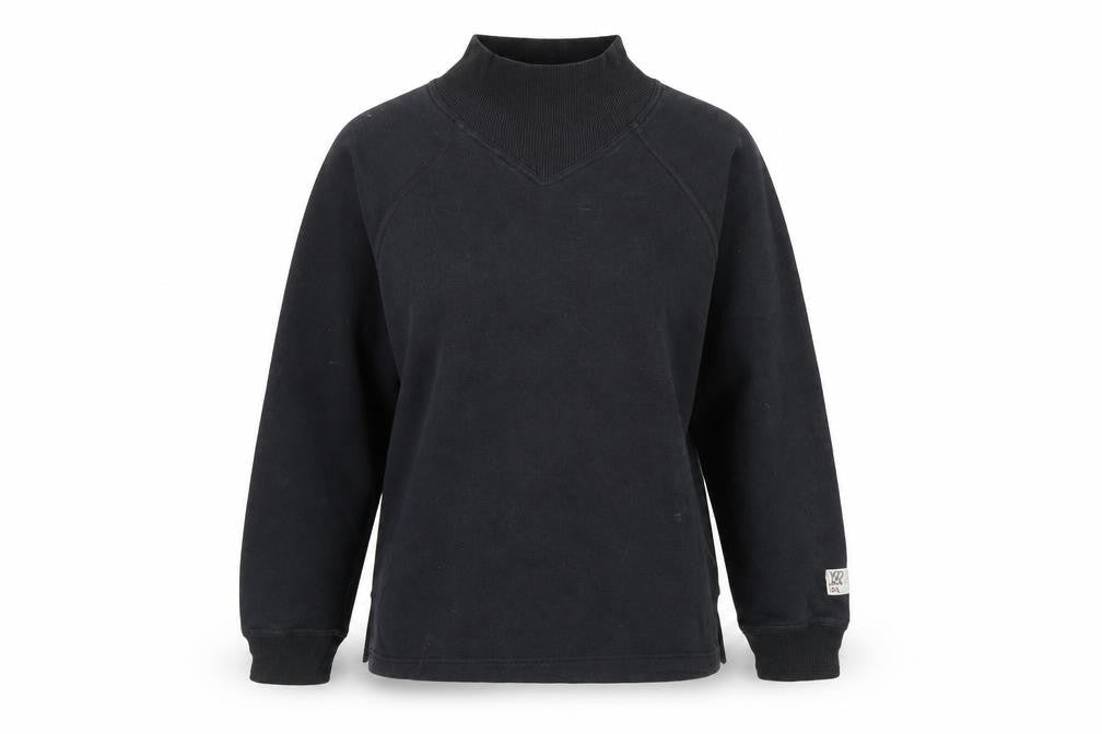 DASH Womens Black Cotton Pullover Sweatshirt Size XS Pullover