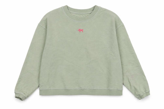 BIMBA Y LOLA Womens Green Cotton Pullover Sweatshirt Size S Pullover