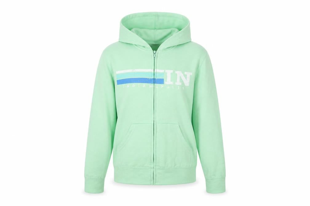 Salt Creek Womens Green Cotton Full Zip Hoodie Size L Zip