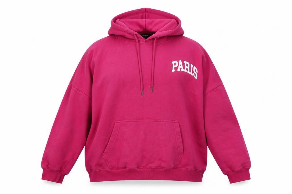Pink Vanilla Womens Pink Cotton Pullover Hoodie Size M Pullover