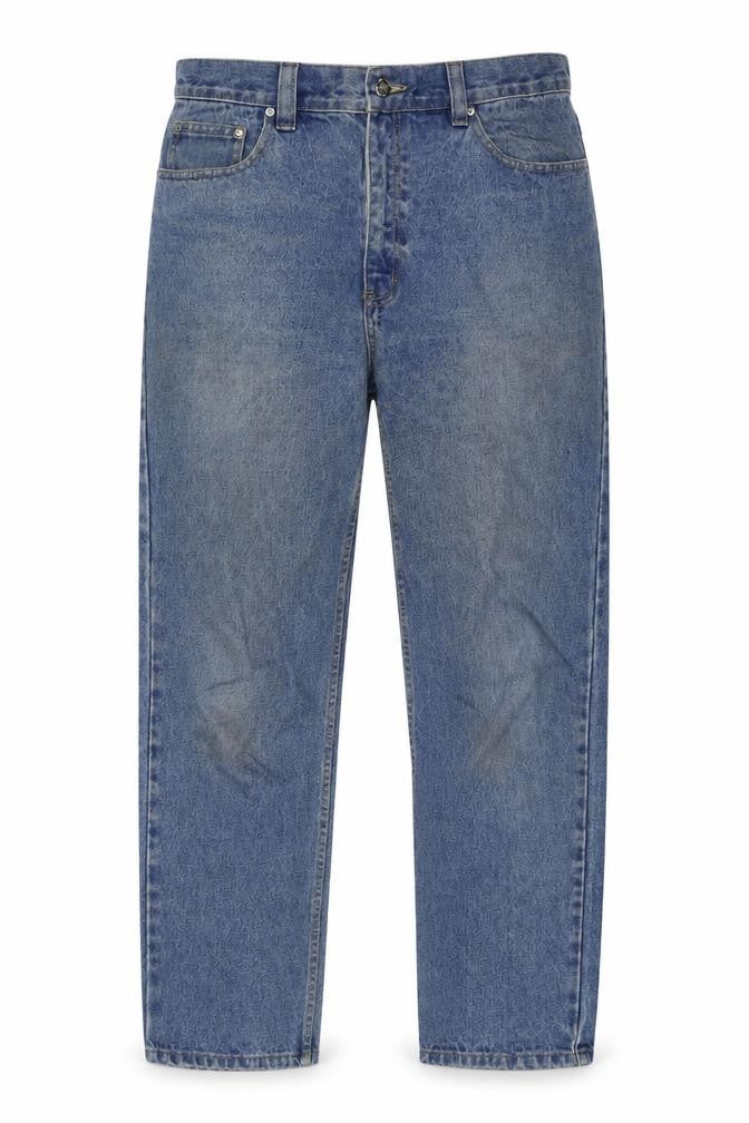 Matinee Mens Blue Cotton Straight Jeans Size 36 in L29 in Regular Button