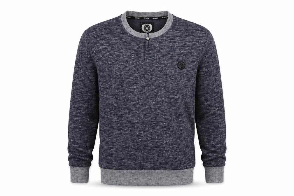 Intense Mens Blue Cotton Pullover Sweatshirt Size S