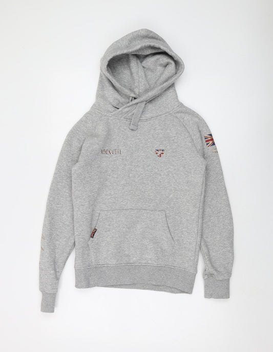 Aubrion Boys Grey Cotton Pullover Hoodie Size 13 Years Pullover