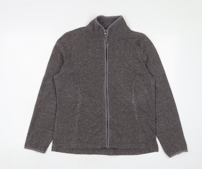 Marks & Spencer Womens Grey Jacket Size 12 Zip