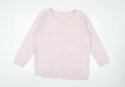 Gap Womens Pink Cotton Pullover Sweatshirt Size L Pullover