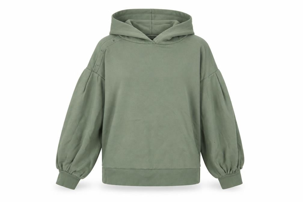 New Look Womens Green Cotton Pullover Hoodie Size S Pullover