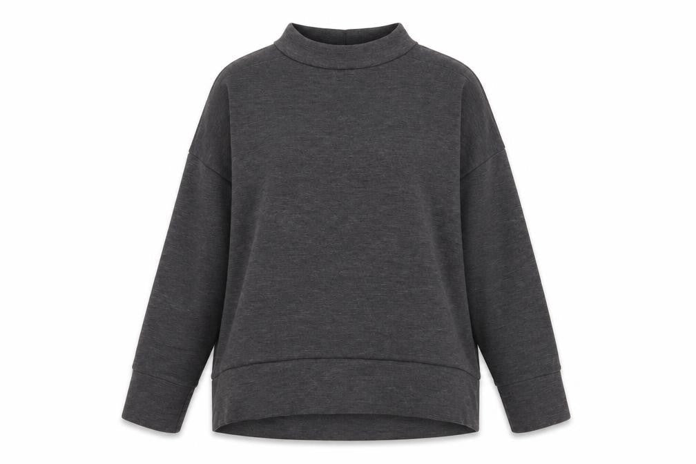 New Look Womens Grey Polyester Pullover Sweatshirt Size 12 Pullover