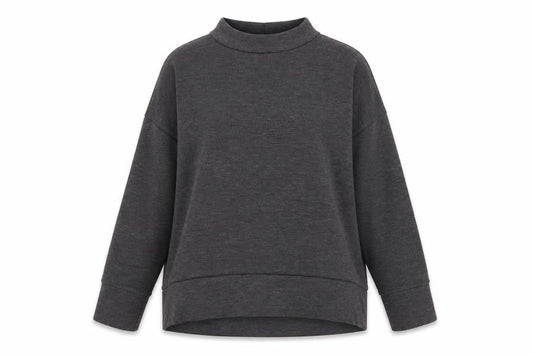 New Look Womens Grey Polyester Pullover Sweatshirt Size 12 Pullover