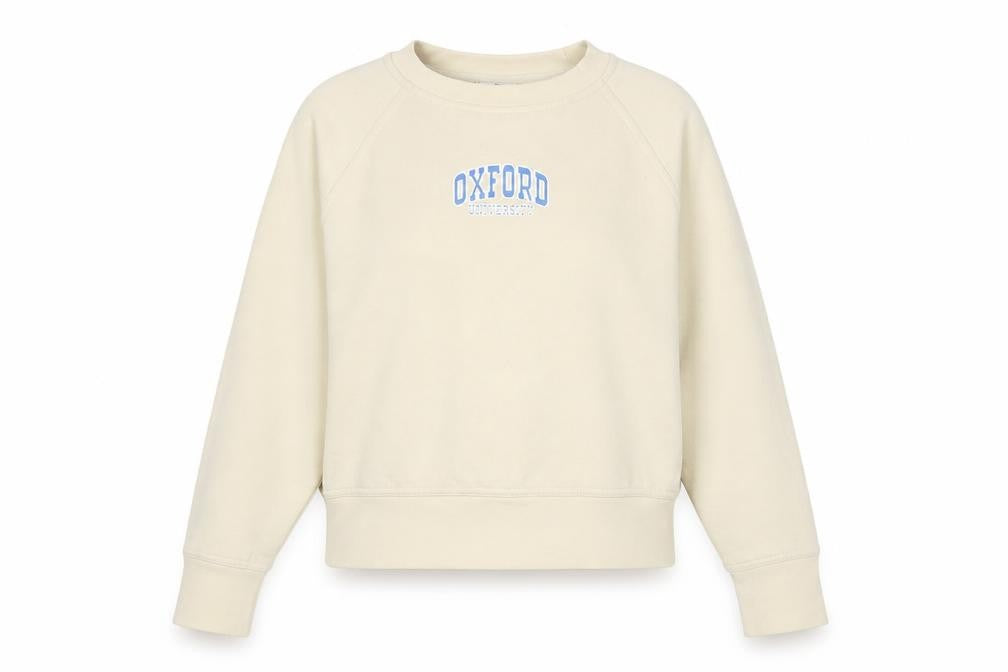 The Varsity Shop Womens Beige Cotton Pullover Sweatshirt Size S Pullover - Oxford University