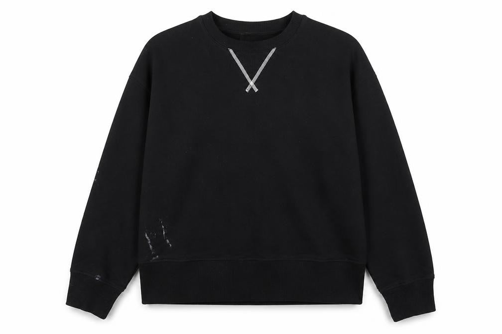 Carolyn Donnelly Womens Black Cotton Pullover Sweatshirt Size M Pullover