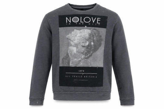 Crafted Mens Blue Cotton Pullover Sweatshirt Size M