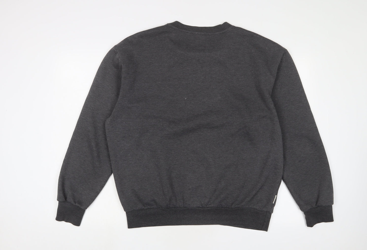 Slazenger Mens Grey Cotton Pullover Sweatshirt Size L - Logo, Embroidered
