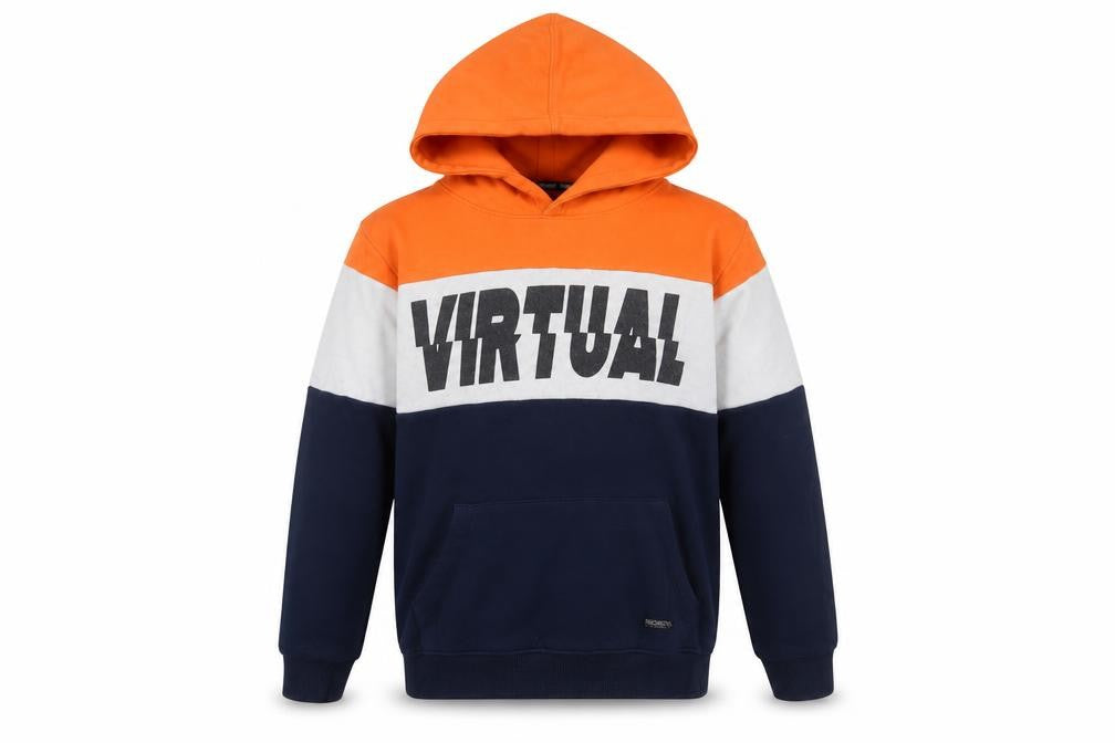 Threadbare Boys Multicoloured Striped Cotton Pullover Hoodie Size 11-12 Years Pullover - Virtual