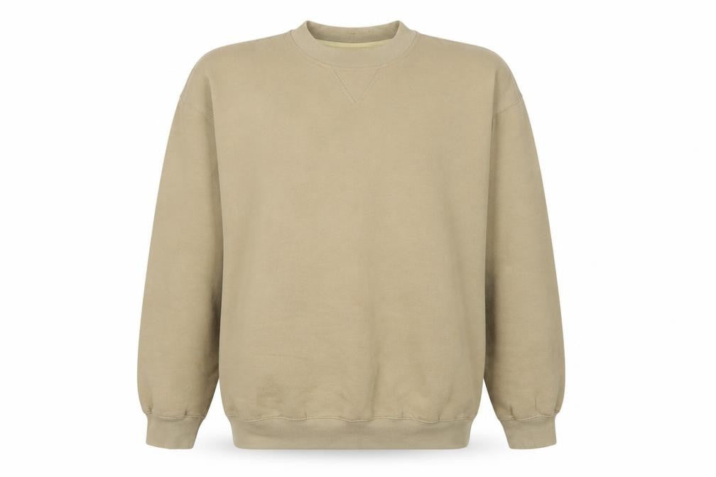 James Jordan Mens Beige Cotton Pullover Sweatshirt Size L
