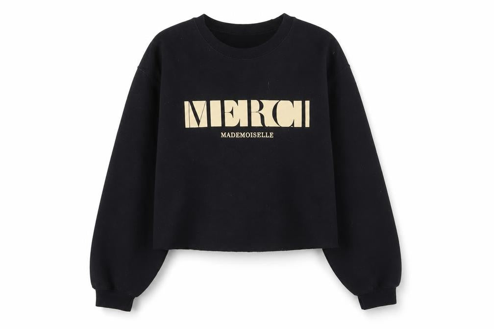 River Island Womens Black Cotton Pullover Sweatshirt Size S Pullover - Mademoiselle