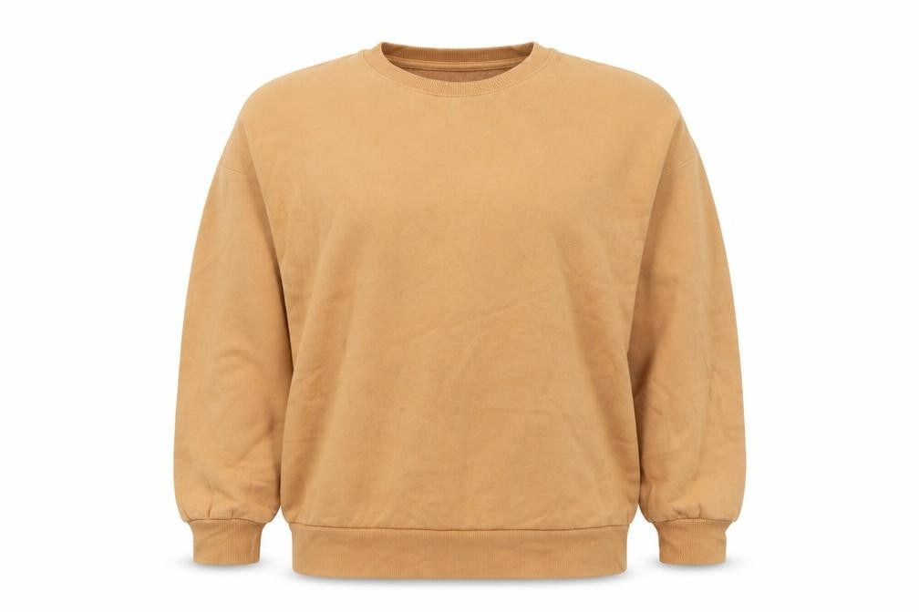New Look Womens Brown Cotton Pullover Sweatshirt Size 8 Pullover