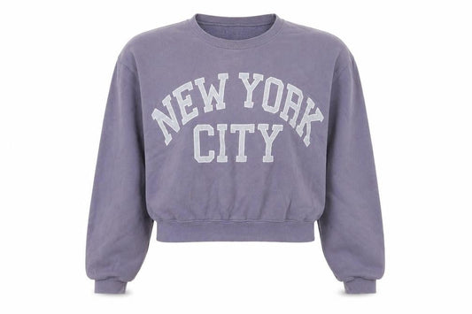 BIKBOK Womens Purple Cotton Pullover Sweatshirt Size S Pullover - New York City