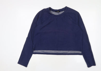Forever 21 Womens Blue Cotton Pullover Sweatshirt Size L Pullover