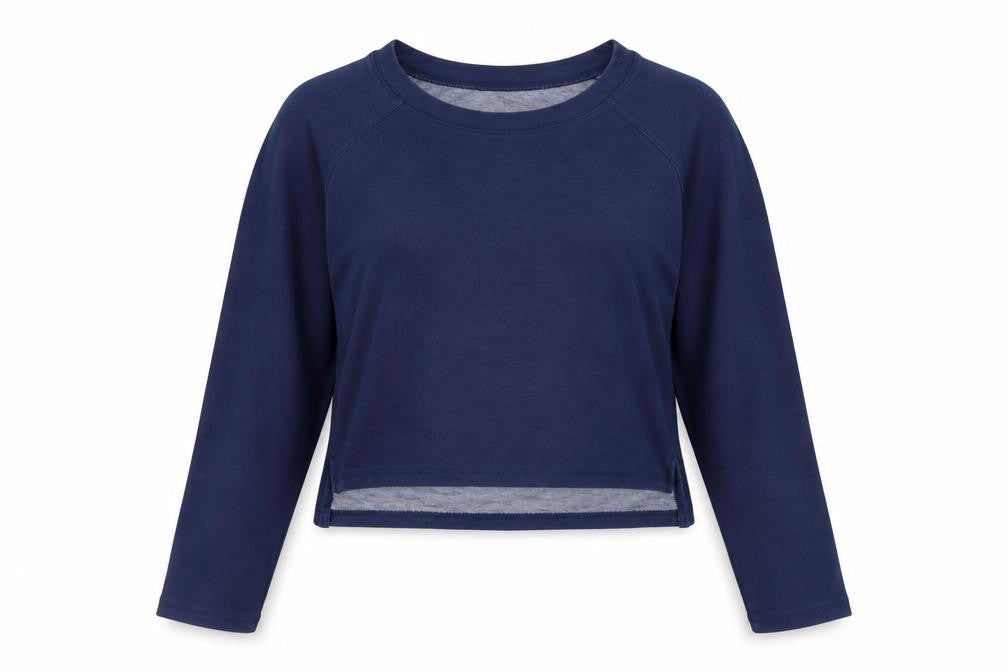 FOREVER 21 Womens Blue Cotton Pullover Sweatshirt Size L Pullover