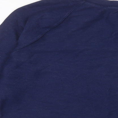 Forever 21 Womens Blue Cotton Pullover Sweatshirt Size L Pullover