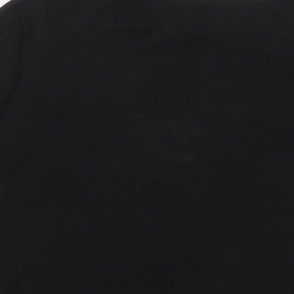 Monki Womens Black Modal Basic T-Shirt Size M Crew Neck