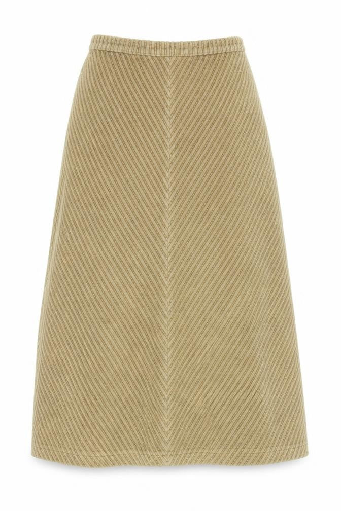 NEXT Womens Beige Cotton Flare Skirt Size 12 Zip