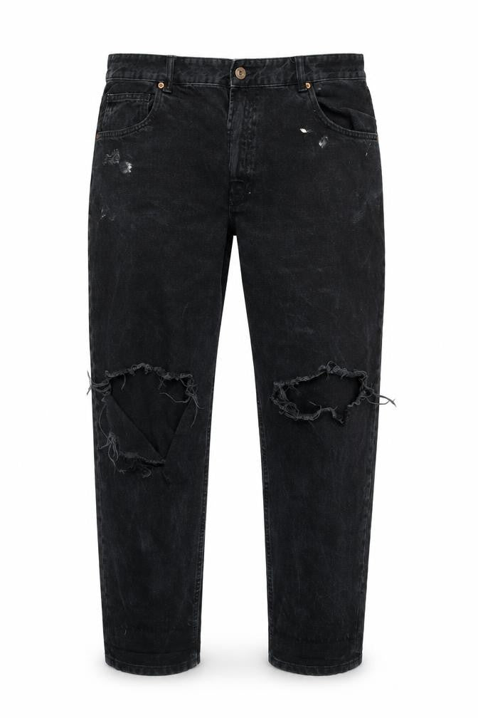 Berkshire Mens Black Cotton Blend Straight Jeans Size 38 in L26 in Regular Zip