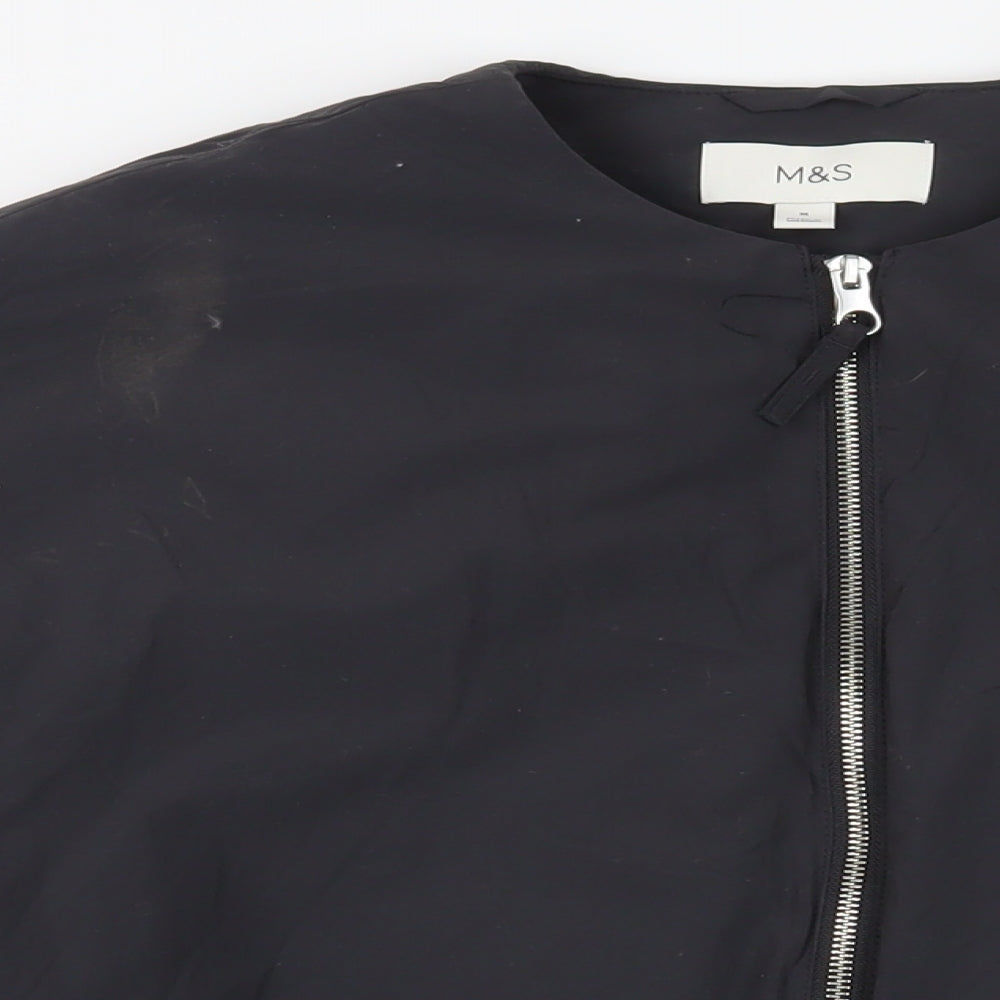 Marks and Spencer Mens Black Jacket Size M Zip